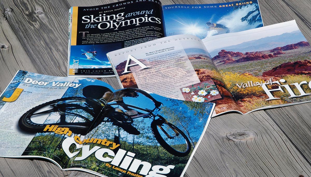 Utah Outdoors Magazine spreads